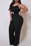 Black Fashion adult Ma'am O Neck Solid Plus Size