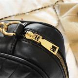 Black Fashion Casual Solid Chain Strap Crossbody Bag