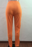 Pink White Black Green Pink Apricot Orange purple Polyester Zipper Fly High Solid Zippered Boot Cut Pants Bottoms