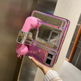 Pink Fashion Patchwork Crossbody Bag