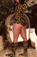 Leopard Print Street Print Leopard O Neck Regular Bodysuits