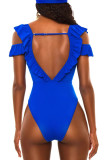 Blue Sexy Print Swimwears