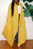 Red Fashion Casual Solid Cardigan Outerwear