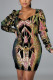 Gold Fashion Sexy Patchwork Sequins Square Collar A Line Dresses