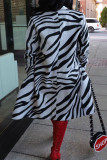 Leopard Print Sexy Leopard Turndown Collar Outerwear