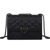 Black Fashion Casual Chain Strap Black Crossbody Bag