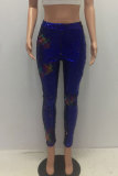 Multi-color Elastic Fly High Sequin Skinny Pants