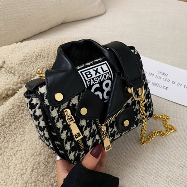 Black Fashion Casual Chain Strap Crossbody Bag