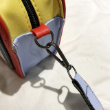 Red Fashion Casual Patchwork Letter Print Red Crossbody Bag