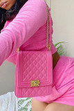 Pink Sweet Solid Draw String Zipper Hooded Collar Long Sleeve Two Pieces