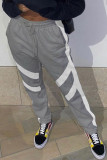 Green Sportswear Solid Patchwork With Belt Regular High Waist Pencil Bottoms