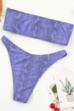 Purple Sexy Print Swimwears