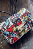 Red Daily Mixed Printing Print Bag Accessories