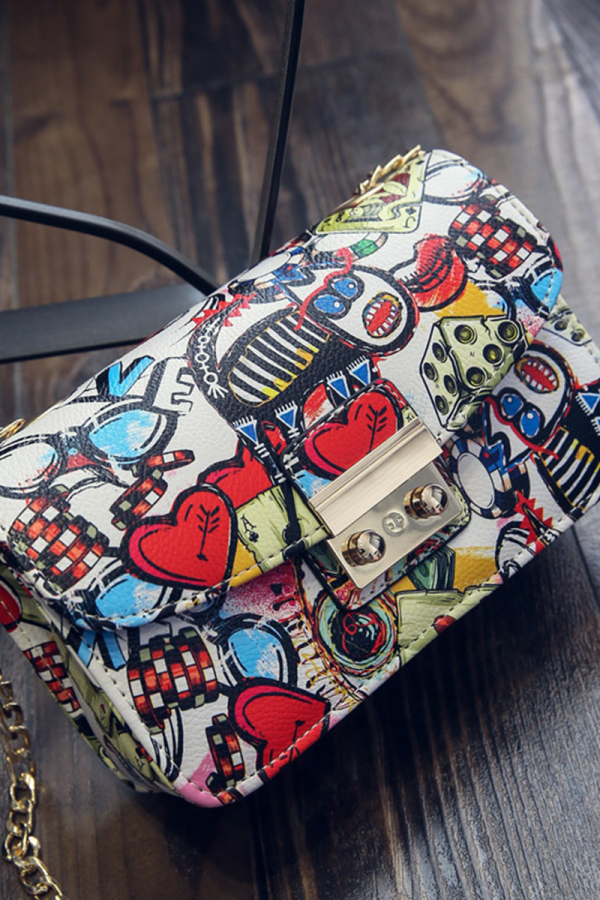 Red Daily Mixed Printing Print Bag Accessories