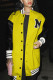 Yellow Fashion Casual Patchwork Patchwork Outerwear