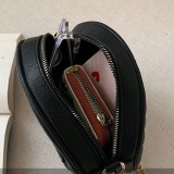 Black Fashion Casual Solid Strap Black Crossbody Bag