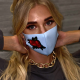 Light Blue Fashion Casual Print Face Protection