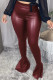 Wine Red Fashion Casual Solid Pants Skinny Trousers