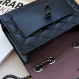 Black Fashion Casual Chain Strap Black Crossbody Bag