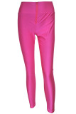 Rose Red Sexy Print Bandage Pencil Bottoms