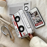 White Fashion Casual Letter Print Messenger Bag