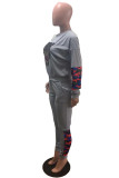 Grey Street Fashion adult Print Two Piece Suits Camouflage Patchwork Sequin Animal Prints penci