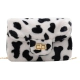 Black Fashion Casual Print Chain Strap Crossbody Bag
