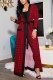 Red Fashion Casual Print Basic Long Sleeve Three-piece Set