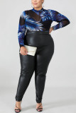 Black Fashion Casual Solid Pants Plus Size Trousers