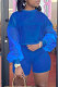 Deep Blue Fashion Casual Solid Patchwork O Neck Long Sleeve Two Pieces