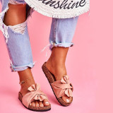 Pink Casual Daily With Bow Round Out Door Shoes