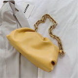 Yellow Fashion Casual Solid Messenger Bag