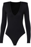 Pink Sexy Solid V Neck Regular Jumpsuits