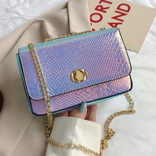 Blue Purple Fashion Casual Chain Strap Crossbody Bag