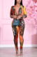 Leopard Print Fashion Casual Print Basic Turndown Collar Long Sleeve Two Pieces