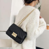Black Fashion Casual Solid Crossbody Bag