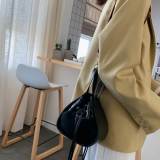 Brown Casual Vintage Solid Crossbody Bag
