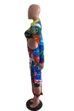 Colour Sexy Hollowed Out Half A Turtleneck Pencil Skirt Dresses