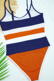 Pink Sexy Solid Split Joint Swimwears
