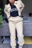 Pink Street Acrylic Solid Patchwork Turndown Collar Long Sleeve Regular Sleeve Short Two Pieces