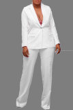 Pink Casual Solid Patchwork Turndown Collar Long Sleeve Two Pieces