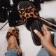 Leopard Print Casual Crystal Opend Comfortable Shoes