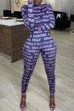 Red Sexy Print Patchwork O Neck Skinny Jumpsuits