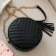 Black Fashion Casual Solid Strap Black Crossbody Bag