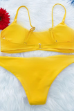 Leopard Print Sexy Print Solid Split Joint Swimwears