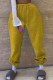 Yellow Polyester Elastic Fly Mid Solid Harlan pants Pants Bottoms
