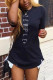 Black Fashion Casual Printed Short-sleeved T-shirt Top