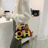 Multicolor Fashion Patchwork Chain Strap Messenger Bag