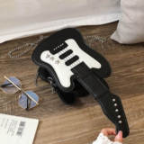 Red Fashion Casual Guitar Patchwork Crossbody Bag