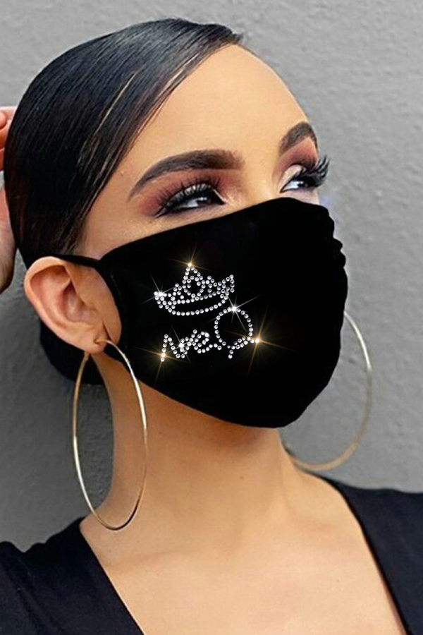 Black Fashion Casual Print Face Protection